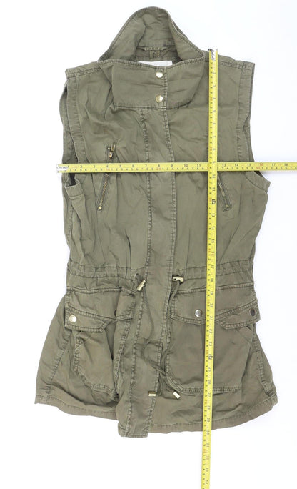 Esprit Women’s Green Cotton Military Waistcoat Size 12