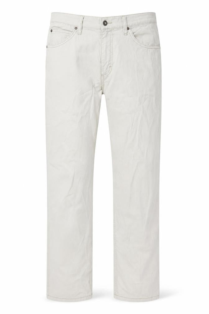 Mustang Men's Beige Tramper Slim Fit Straight Leg Jeans W34 L32