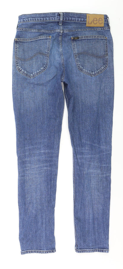 Lee Womens Blue Austin Straight Leg Jeans Size 12 Regular Fit