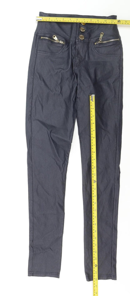 DMIM Club Women’s Black High Waist Jegging Trousers Size 10 Skinny Fit