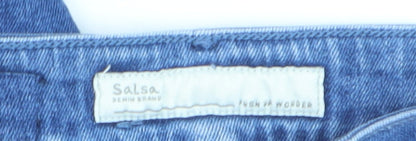 Salsa Women Blue Skinny Mid Rise Stretch Denim Jeans Size 8
