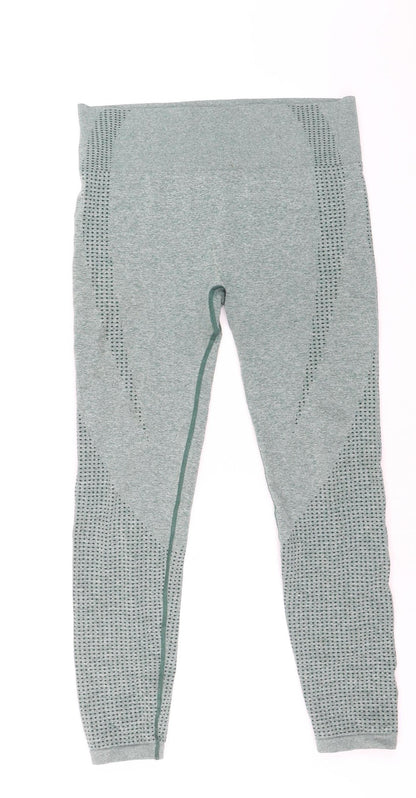 Dunnes Stores Women Green Seamless Leggings L Gym Training