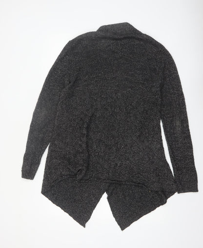 FatFace Womens Grey Size 14 Chunky Knit Open Cardigan