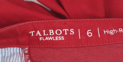 Talbots Women Red High-Rise Jegging Jeans Size 10 Slim Fit