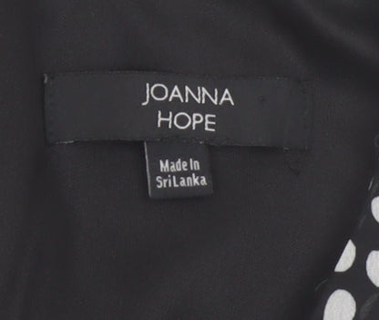 Joanna Hope Women Black Polka Dot Shift Dress Size 12