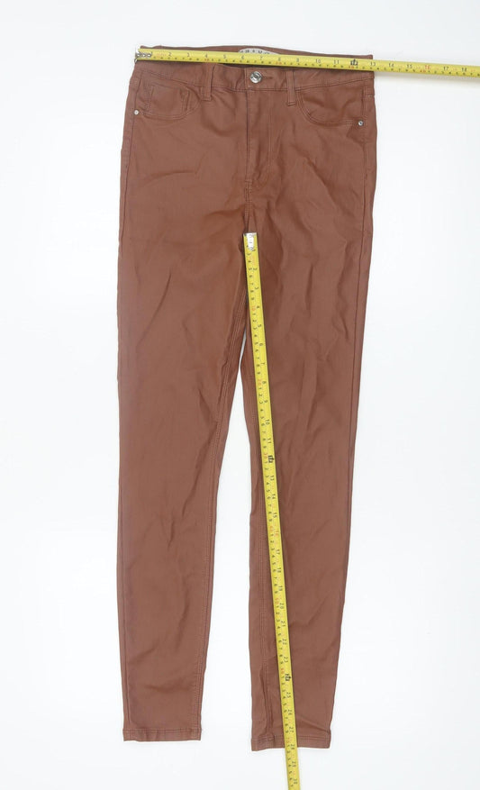 Denim Co Women’s Brown Stretch Jegging Skinny Trousers Size 10