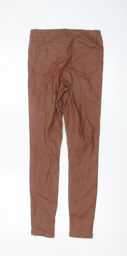 Denim Co Women’s Brown Stretch Jegging Skinny Trousers Size 10