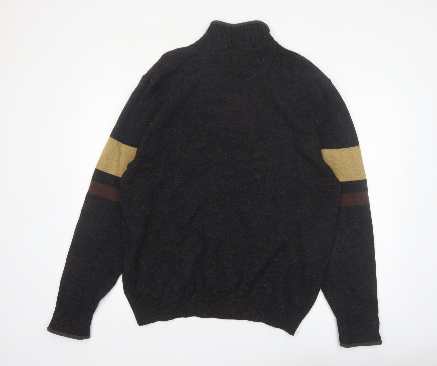 Marks and Spencer Men’s Grey XL 1/2 Zip Lambswool Jumper