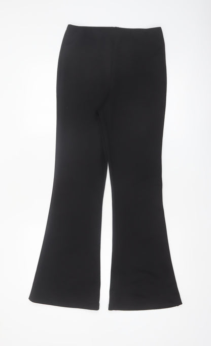 New Look Women Black Flared Stretch Trousers UK 10
