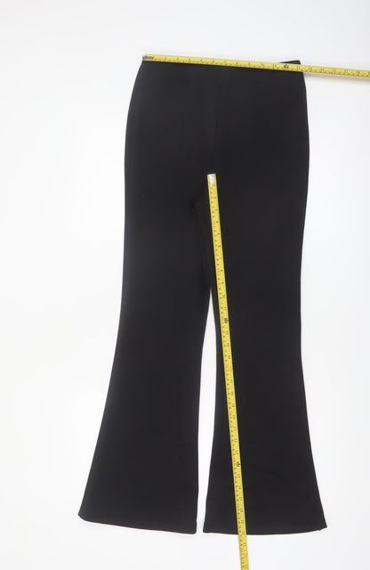 New Look Women Black Flared Stretch Trousers UK 10