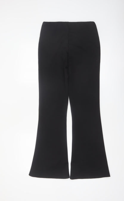 New Look Women Black Flared Stretch Trousers UK 10