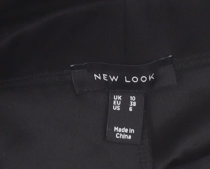 New Look Women Black Flared Stretch Trousers UK 10
