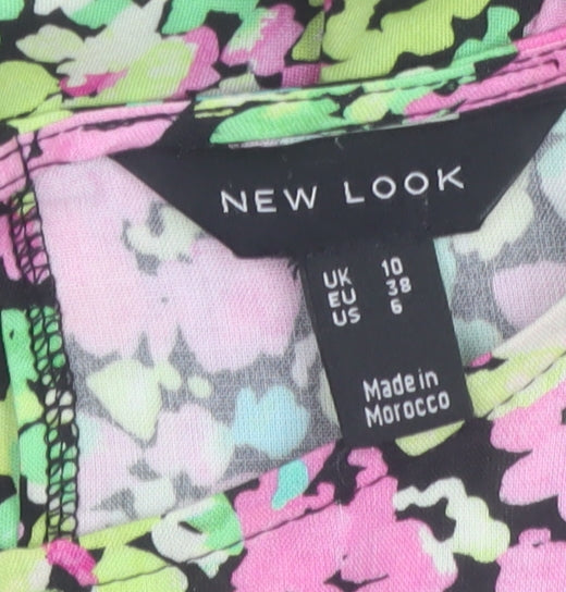 New Look Women’s Multicoloured Floral Midi Fit & Flare Dress Size 10