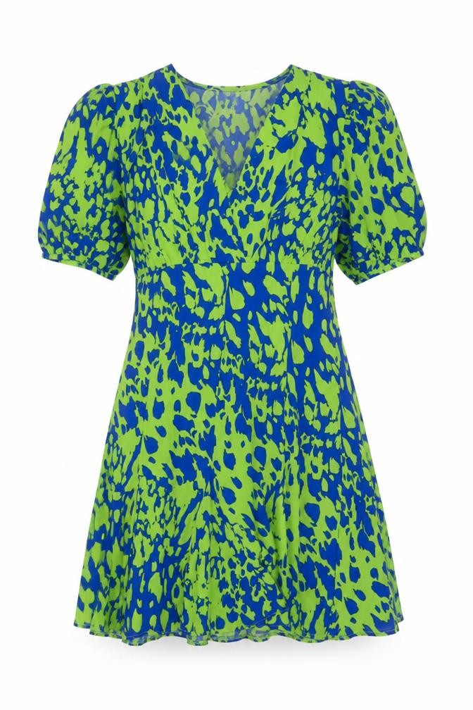 Retro&Icone Women’s Multicoloured M Fit & Flare Short Sleeve Dress