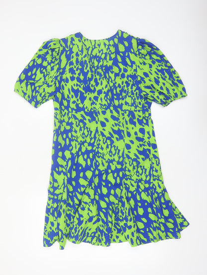 Retro&Icone Women’s Multicoloured M Fit & Flare Short Sleeve Dress