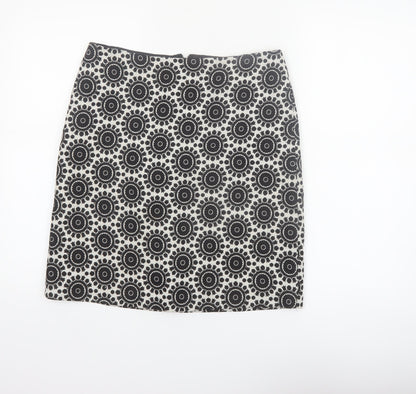 Marks and Spencer Women's Black Geometric Pencil Skirt Size 10