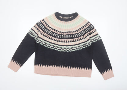 ONLY Women’s Multicoloured Fair Isle Knit Jumper L