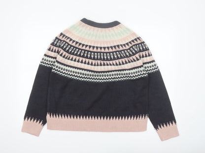 ONLY Women’s Multicoloured Fair Isle Knit Jumper L