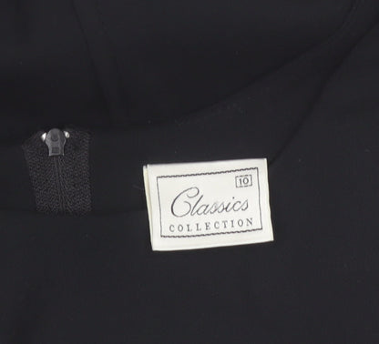 Classics Collection Women Black Size 10 A-Line Sleeveless Dress