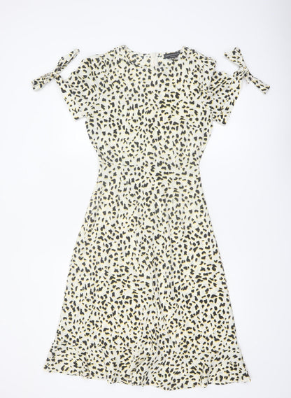 Wednesday's Girl Women's Multicoloured XS A-Line Animal Print Dress