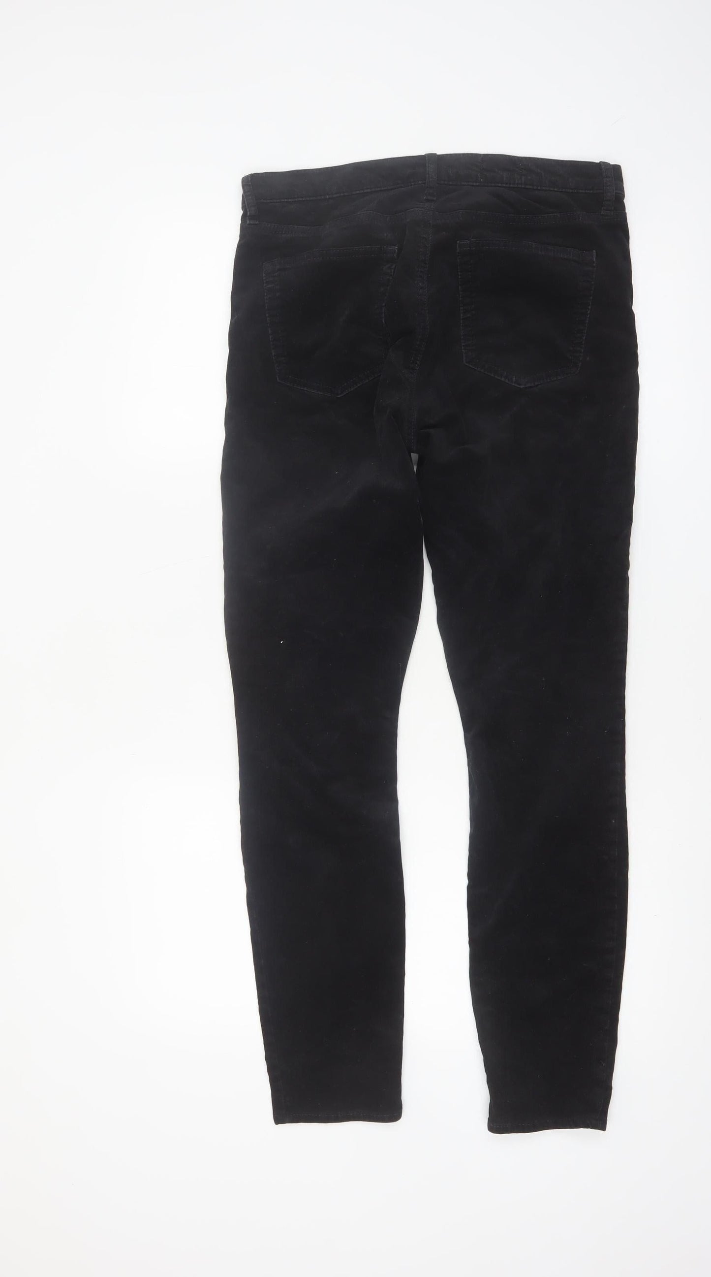 Gap 1969 Women Black Skinny Corduroy Trousers Size 12R