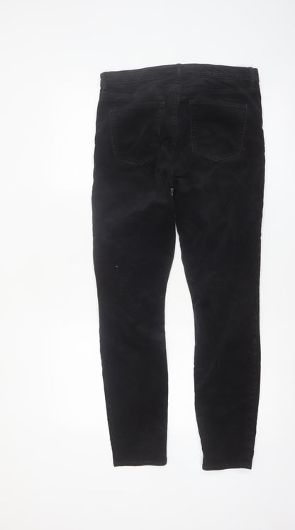 Gap 1969 Women Black Skinny Corduroy Trousers Size 12R