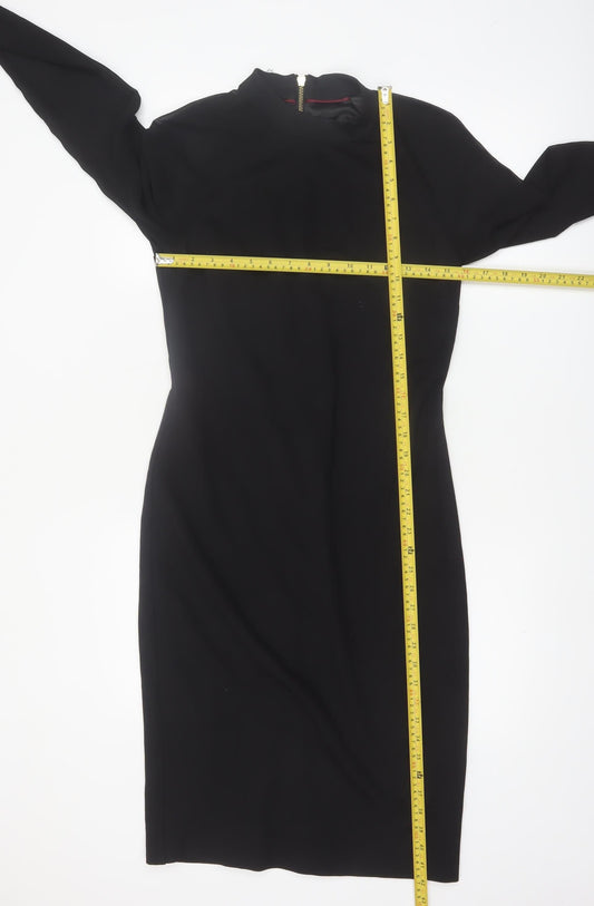 Ted Baker Women’s Black Size 12 Bodycon Knee Length Dress