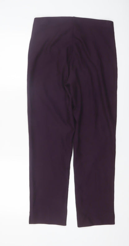 Gerard Women's Purple Stretch Straight Leg Trousers Size 12