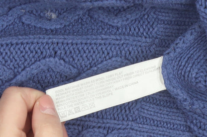 FatFace Women’s Blue Crew Neck Cable-Knit Jumper Size 14