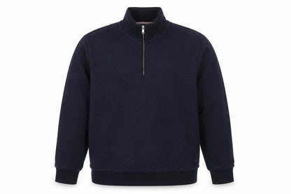 Next Men's Blue L 1/4 Zip High Neck Pullover Sweatshirt