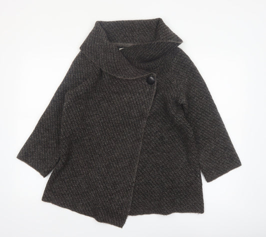 Max Studio Womens Grey Medium Chunky Knit Cardigan