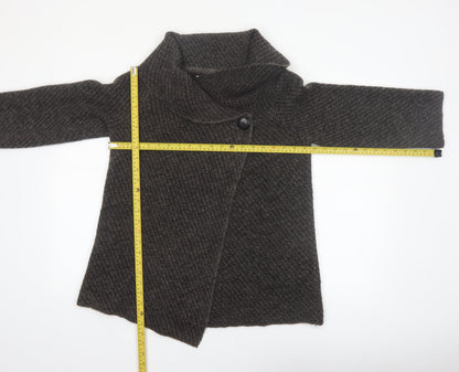 Max Studio Womens Grey Medium Chunky Knit Cardigan