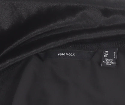 Vero Moda Women’s Black One Shoulder Velvet Long Sleeve Blouse Size S