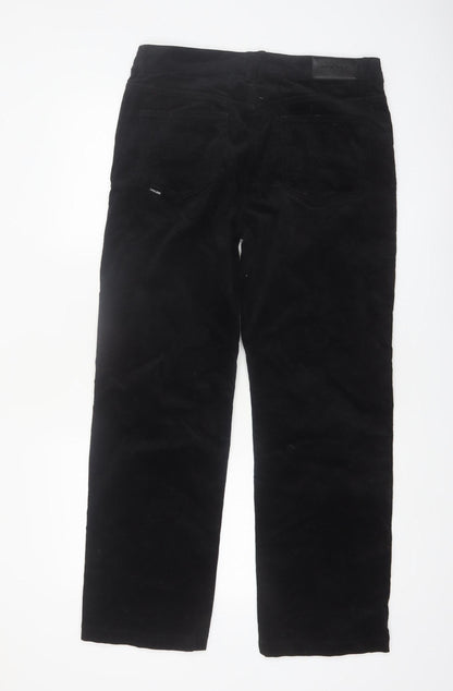 Salsa Jeans Womens Black Corduroy Slim Trousers Size 11 Regular