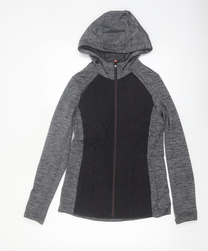 Dunnes Stores Performance Sport Women's Grey Black XS Full Zip Hoodie