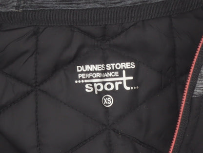 Dunnes Stores Performance Sport Women's Grey Black XS Full Zip Hoodie
