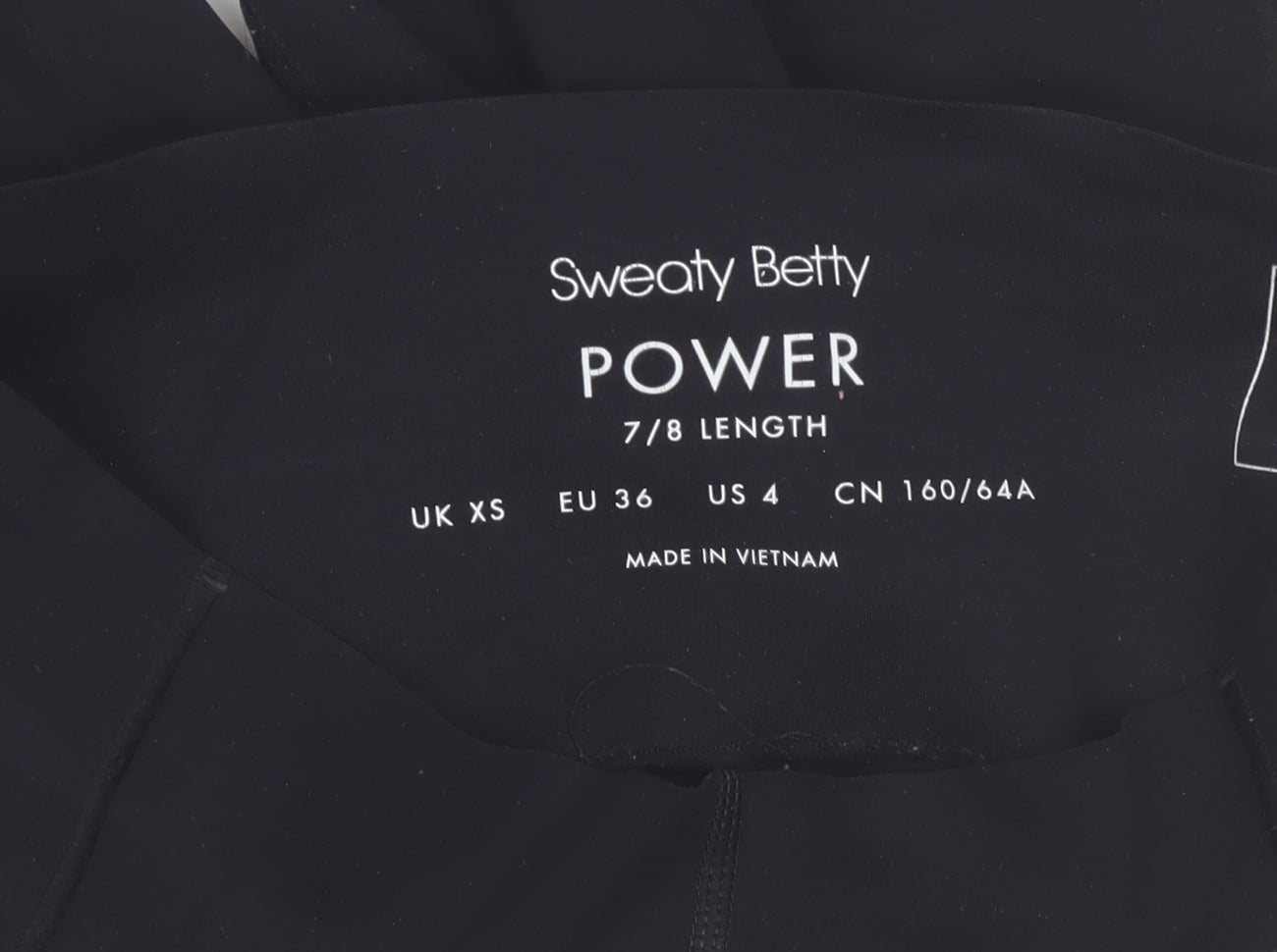 Sweaty Betty Women's Black XS Power 7/8 Length Leggings