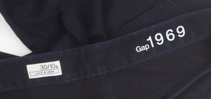 Gap 1969 Women's Blue Long & Lean Stretch Trousers Size 10