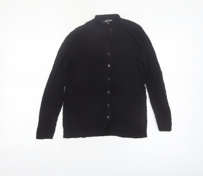 Belle Vere Women's Black Cotton Knit Cardigan Size 12