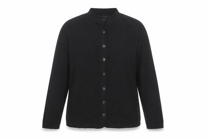 Belle Vere Women's Black Cotton Knit Cardigan Size 12