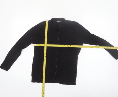 Belle Vere Women's Black Cotton Knit Cardigan Size 12