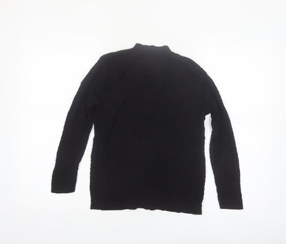 Belle Vere Women's Black Cotton Knit Cardigan Size 12