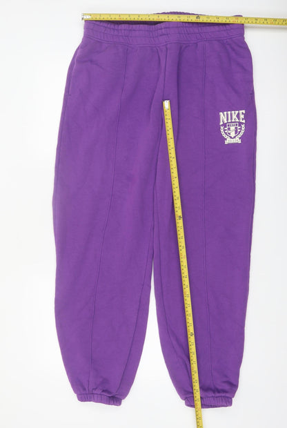 Nike Men's Purple Fleece Sweatpants L Regular Fit Logo Casual