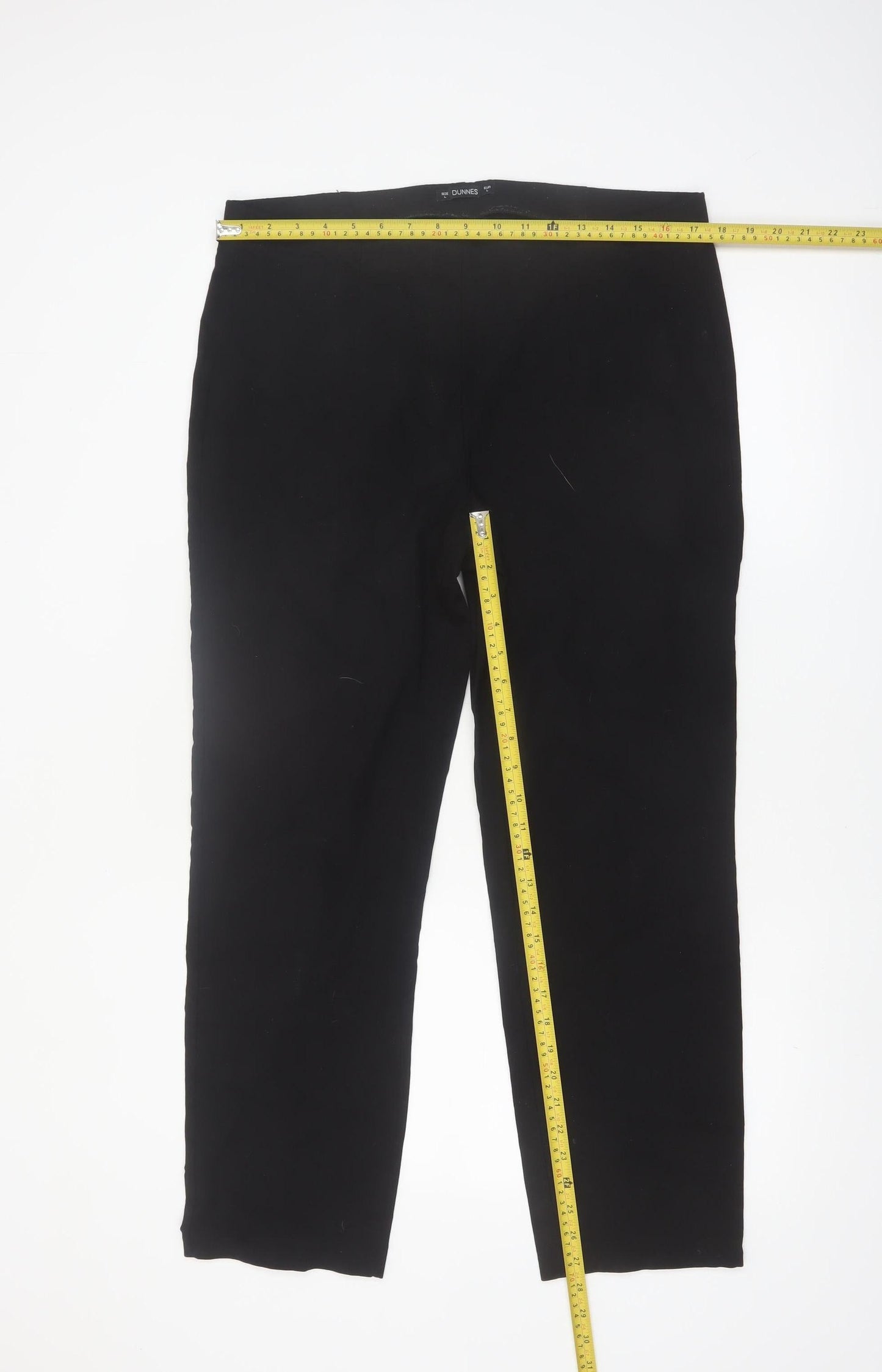Dunnes Women Black L Stretch Slim Leg Jersey Trousers