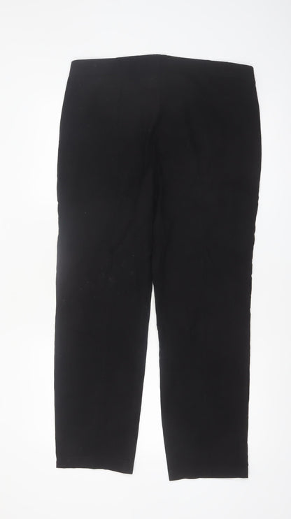 Dunnes Women Black L Stretch Slim Leg Jersey Trousers