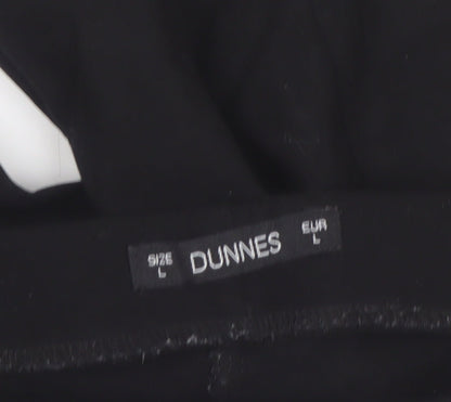Dunnes Women Black L Stretch Slim Leg Jersey Trousers