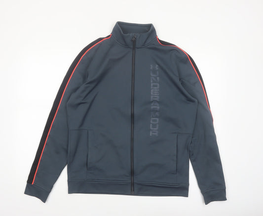 Under Armour Men's Blue Track Jacket Size M Full Zip Athletic Fit