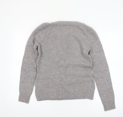 Marks and Spencer Per Una Women's Grey Size 10 Cable-Knit Jumper