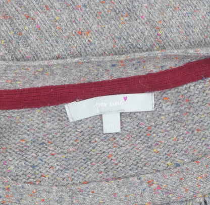 Marks and Spencer Per Una Women's Grey Size 10 Cable-Knit Jumper