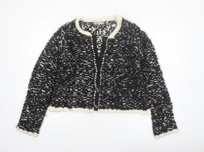 Napa Girl Womens Black Chunky Knit Wool Blend Cardigan Size L